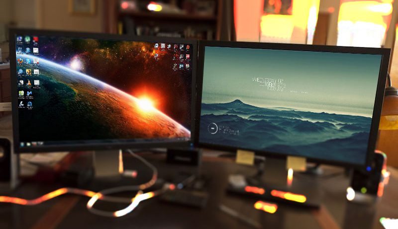 Using dual monitors